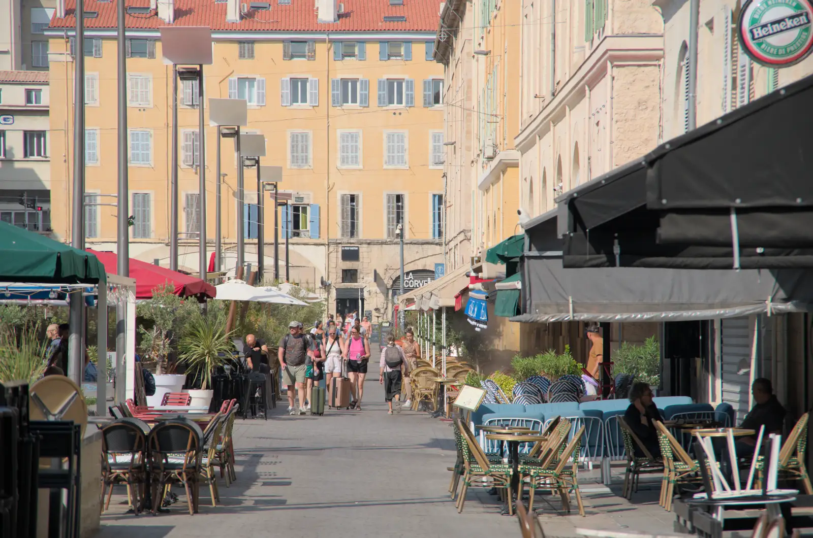 Café culture, from Olympic Non-Sailing, Notre Dame, and the Journey Home, Marseille, France - 8th August 2024