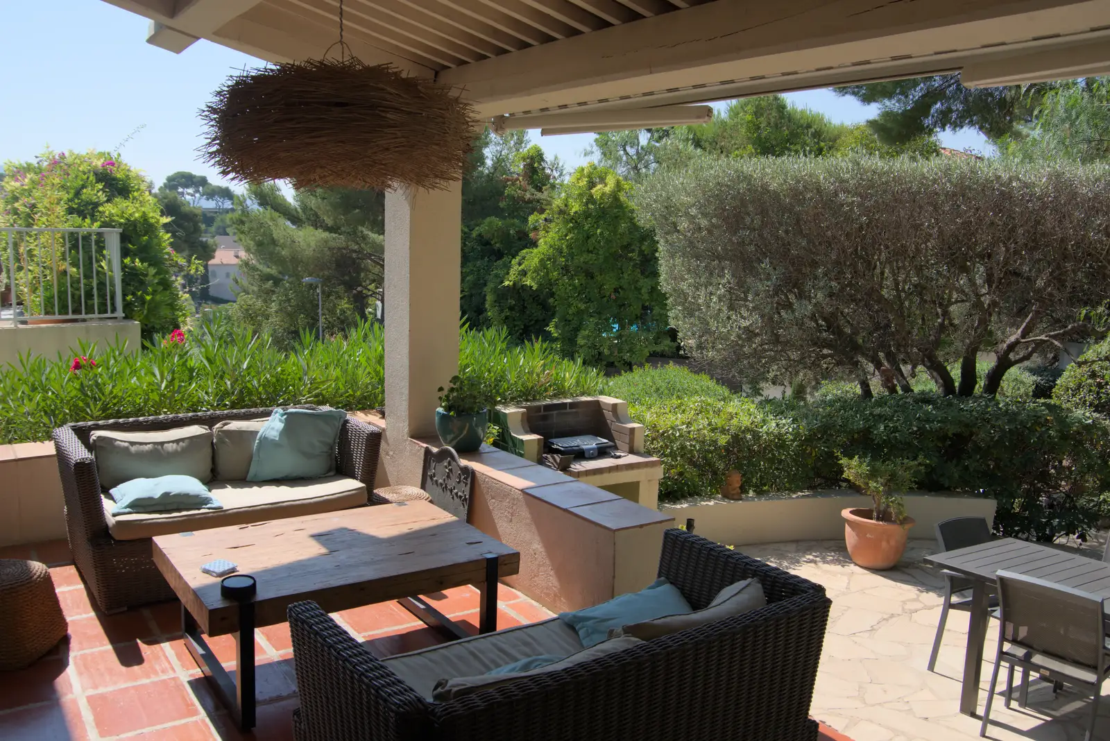 One of several terraces around the house, from Olympic Non-Sailing, Notre Dame, and the Journey Home, Marseille, France - 8th August 2024