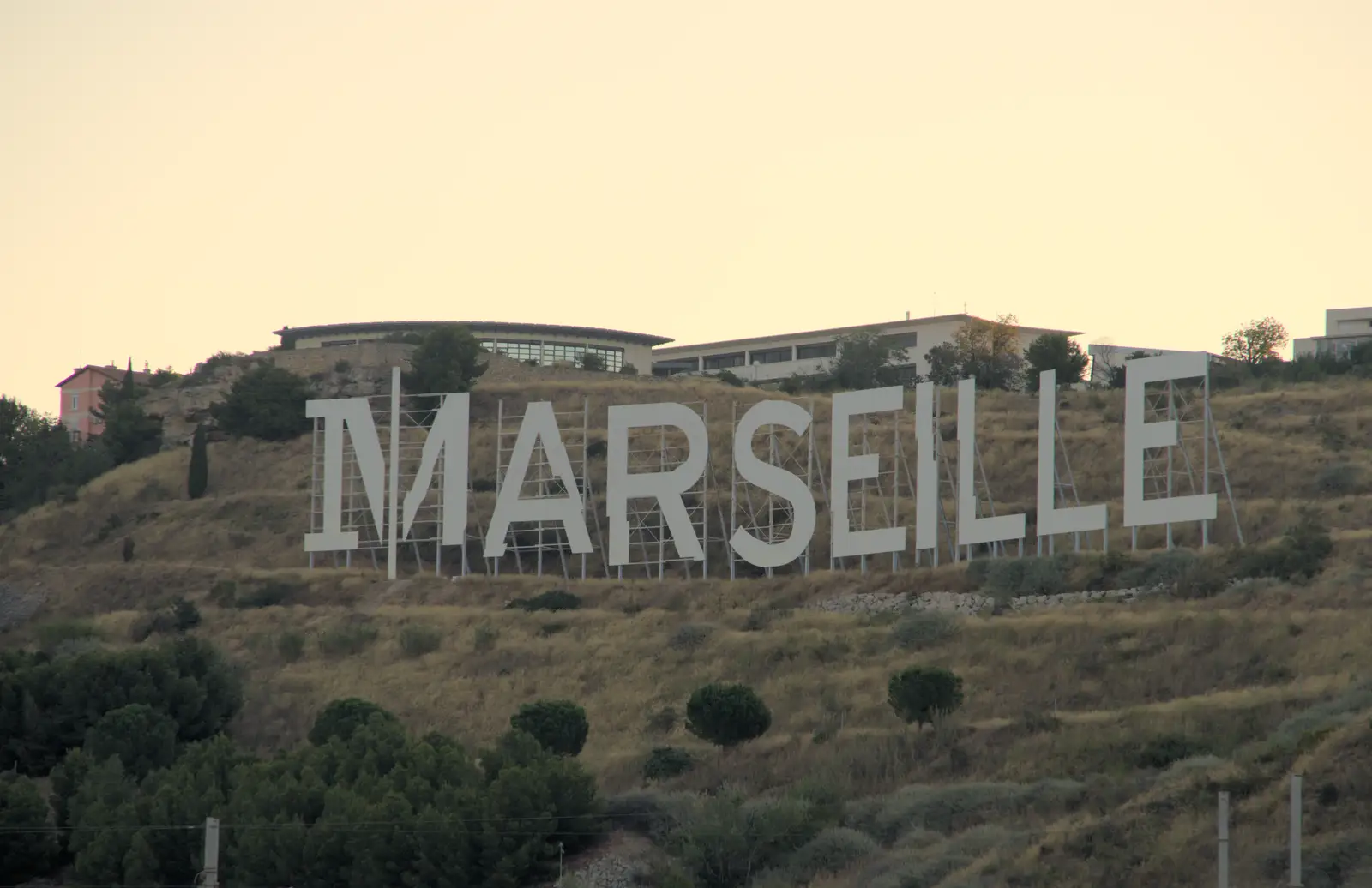 It's just like the Hollywood sign, from Olympic Non-Sailing, Notre Dame, and the Journey Home, Marseille, France - 8th August 2024