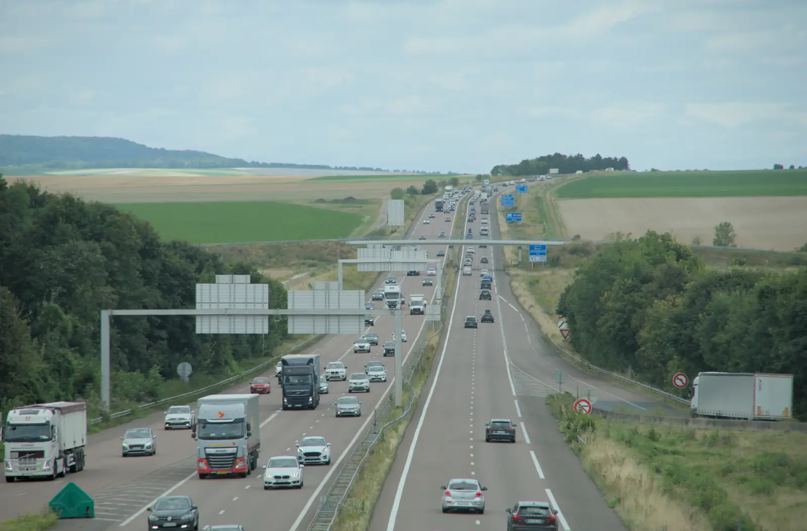 The road is fairly busy, from Olympic Non-Sailing, Notre Dame, and the Journey Home, Marseille, France - 8th August 2024