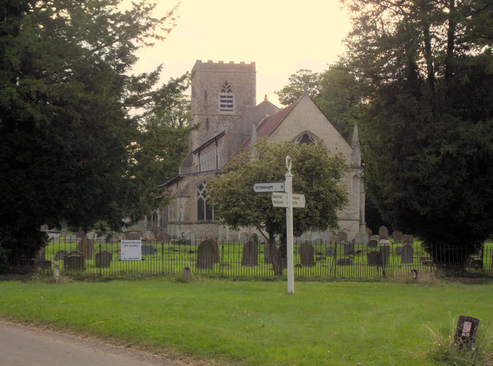 The church of St. Michael in Cotton, from Camping at Weybread, and the BSCC at Cotton and Dickleburgh - 14th August 2024