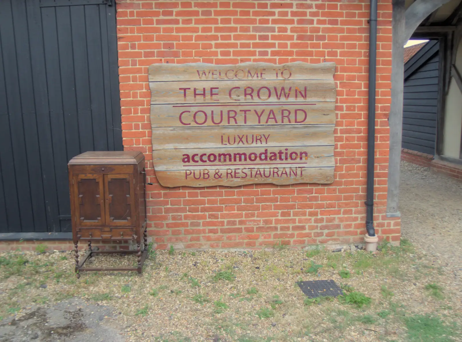 A solitary cupboard in the yard, from Camping at Weybread, and the BSCC at Cotton and Dickleburgh - 14th August 2024