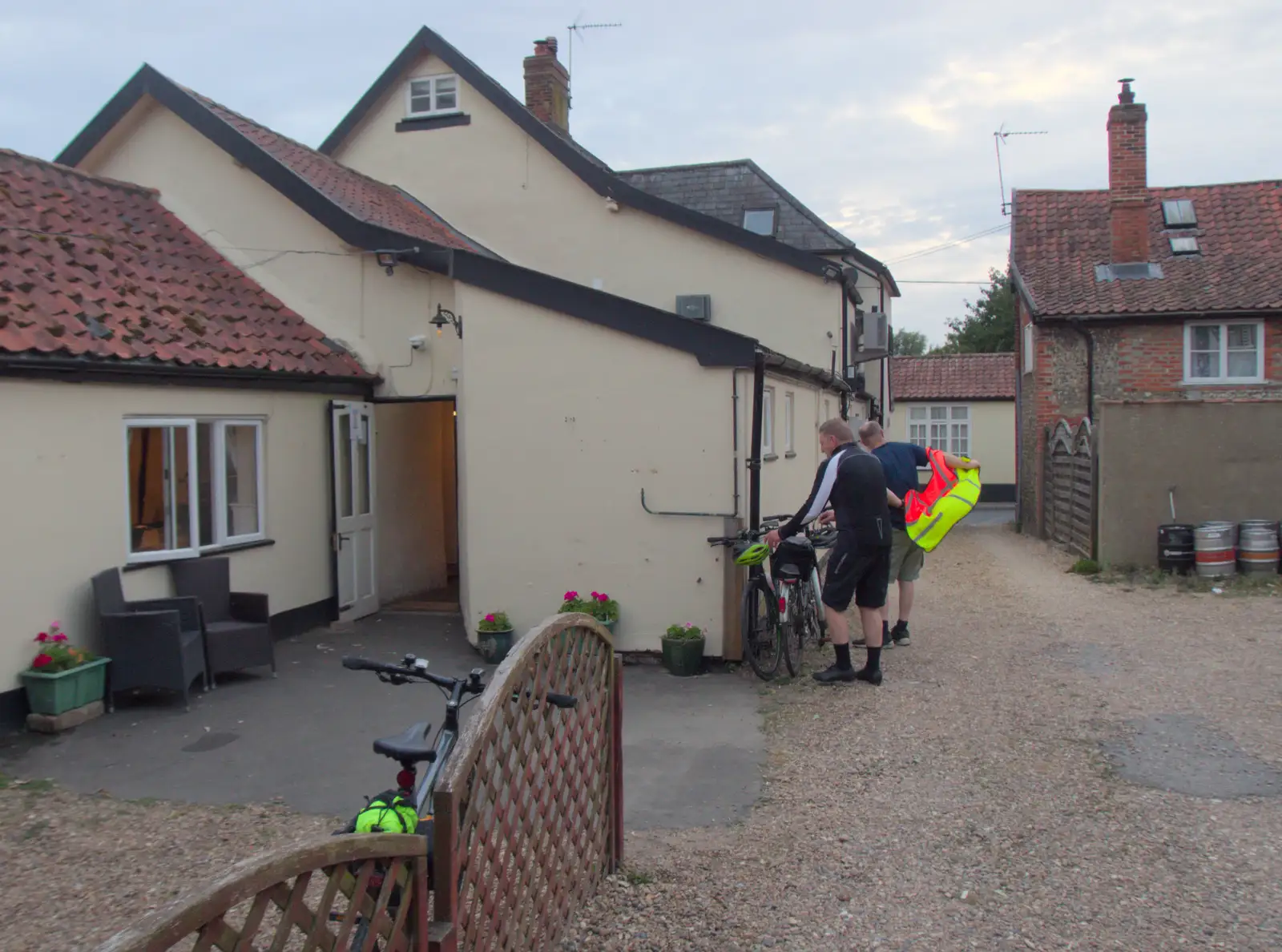 The back of the Dickleburgh Crown, from Camping at Weybread, and the BSCC at Cotton and Dickleburgh - 14th August 2024