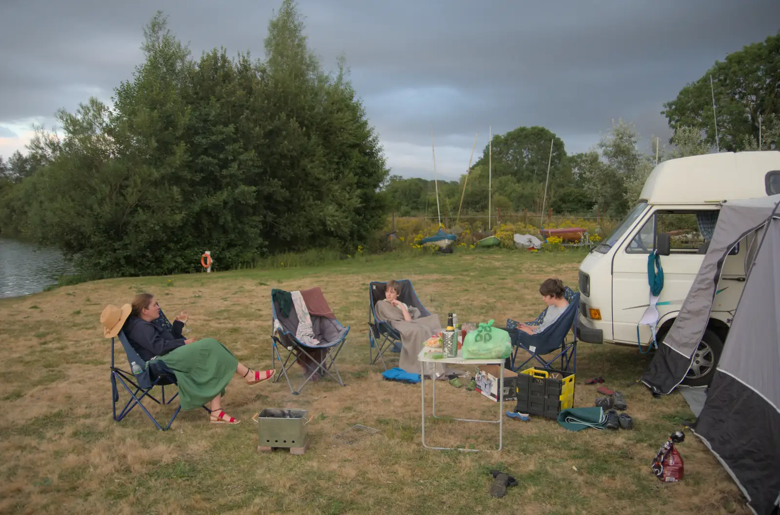 Overnight camping at the lake, from Camping at Weybread, and the BSCC at Cotton and Dickleburgh - 14th August 2024