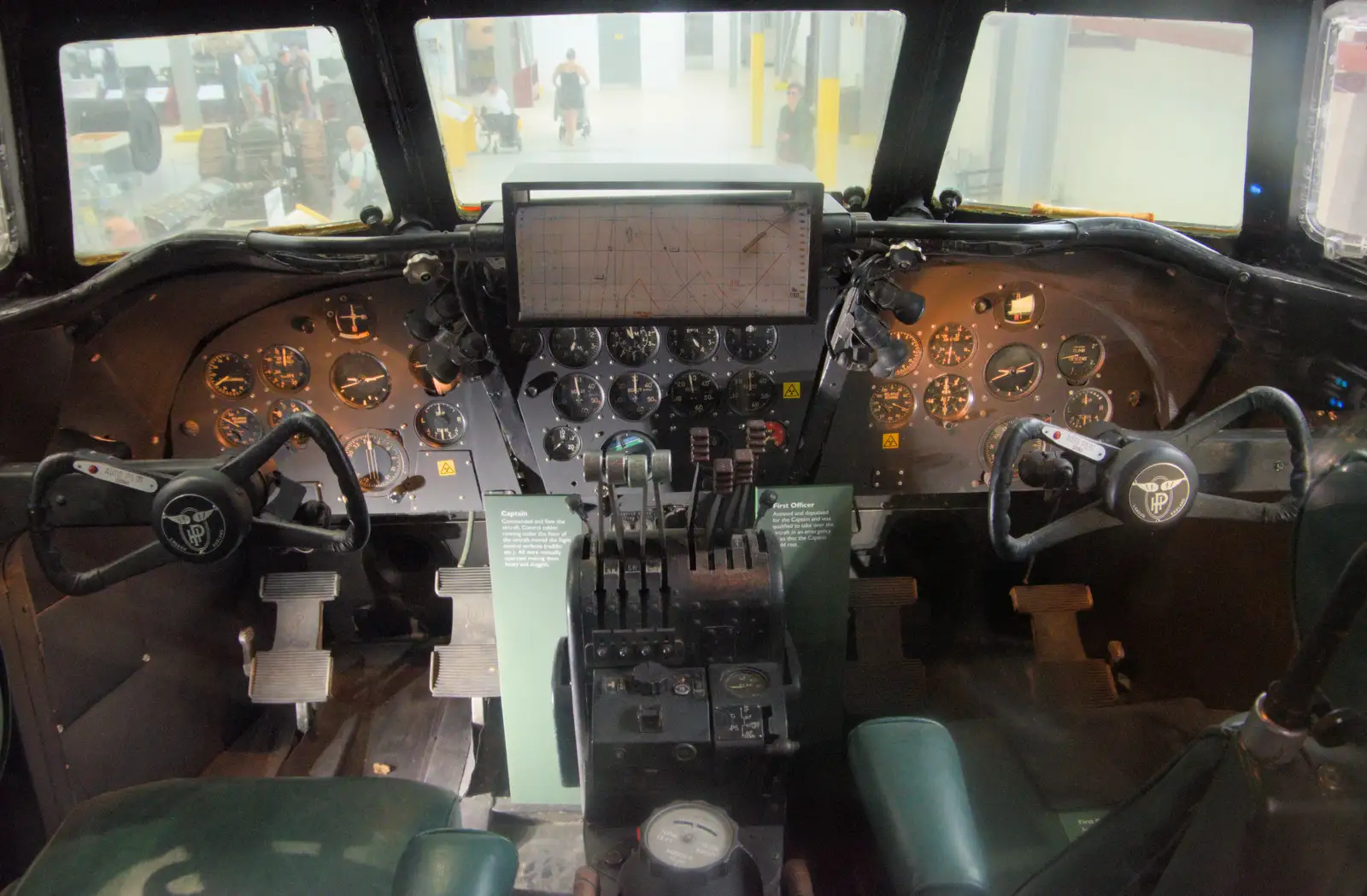 Another older flight deck, from Flying in a Dragon Rapide, IWM Duxford, Cambridgeshire - 17th August 2024