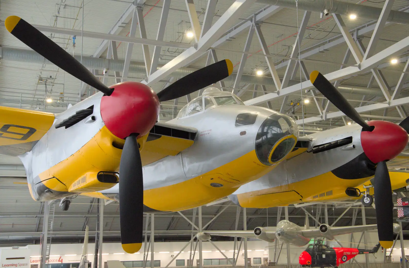 The legendary Mosquito - the Wooden Wonder, from Flying in a Dragon Rapide, IWM Duxford, Cambridgeshire - 17th August 2024