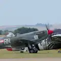 Another Spitfire in USAAF markings, Flying in a Dragon Rapide, IWM Duxford, Cambridgeshire - 17th August 2024