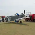 The Spitfire is refuelled, Flying in a Dragon Rapide, IWM Duxford, Cambridgeshire - 17th August 2024