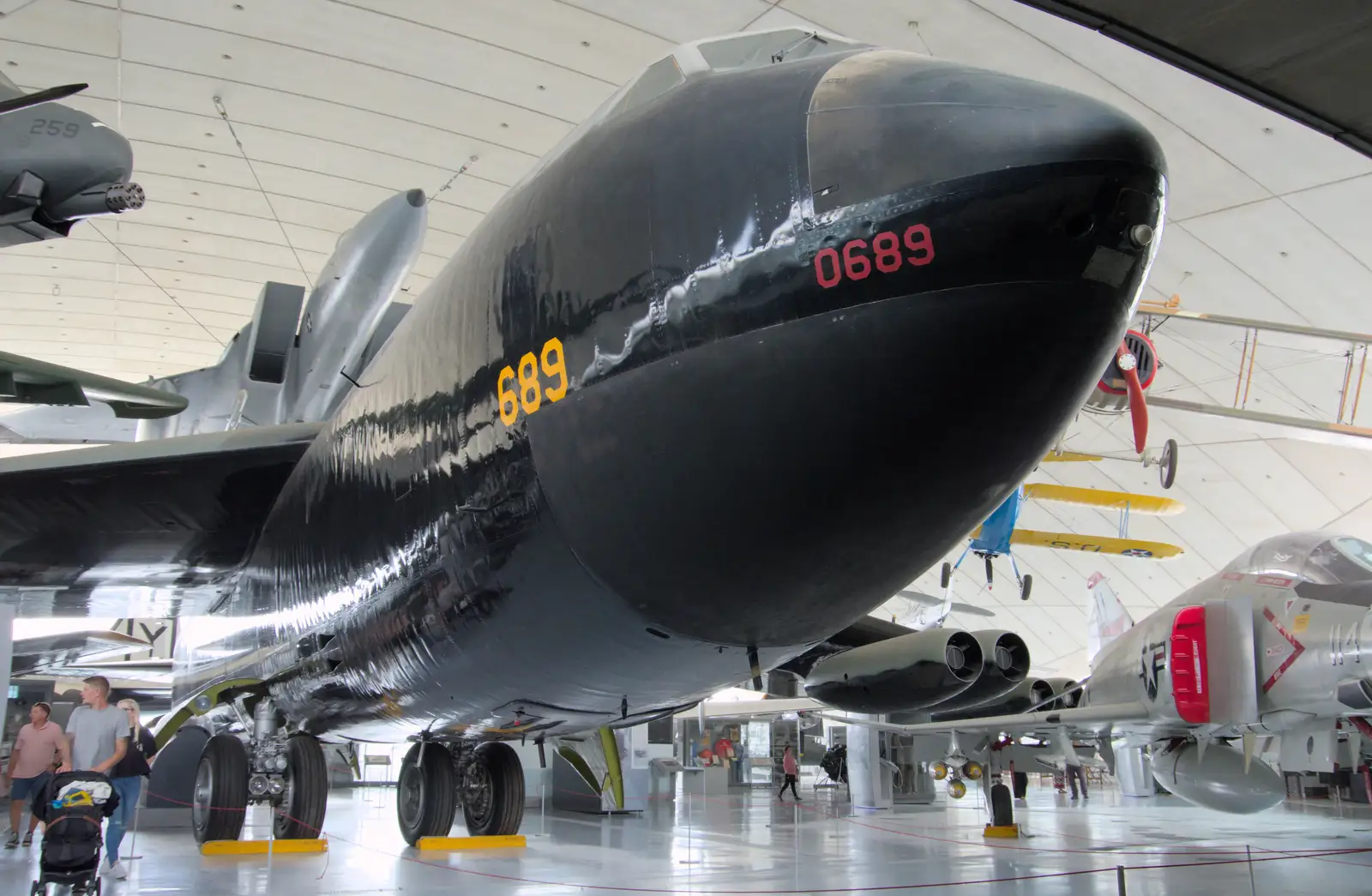 The nose of the mighty B-52 bomber, from Flying in a Dragon Rapide, IWM Duxford, Cambridgeshire - 17th August 2024