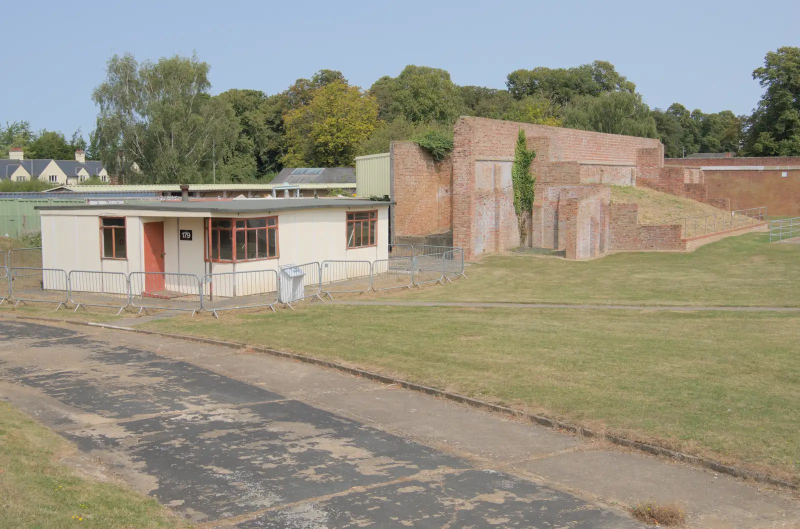 An original pre-fabricated bungalow, from Flying in a Dragon Rapide, IWM Duxford, Cambridgeshire - 17th August 2024