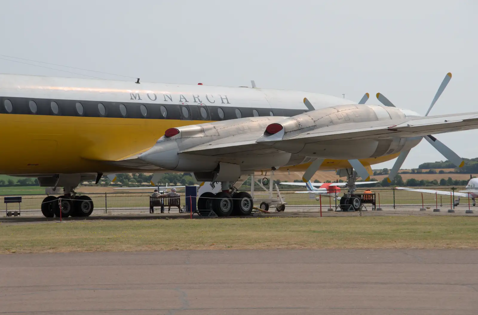 The giant Bristol Brittania, from Flying in a Dragon Rapide, IWM Duxford, Cambridgeshire - 17th August 2024