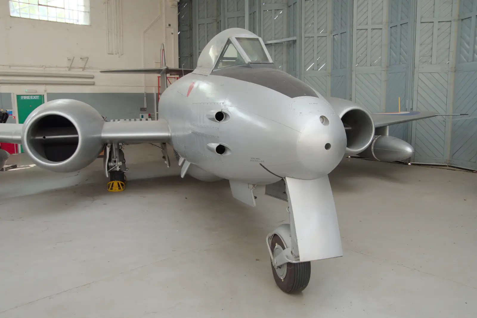 A Gloster Meteor, from Flying in a Dragon Rapide, IWM Duxford, Cambridgeshire - 17th August 2024