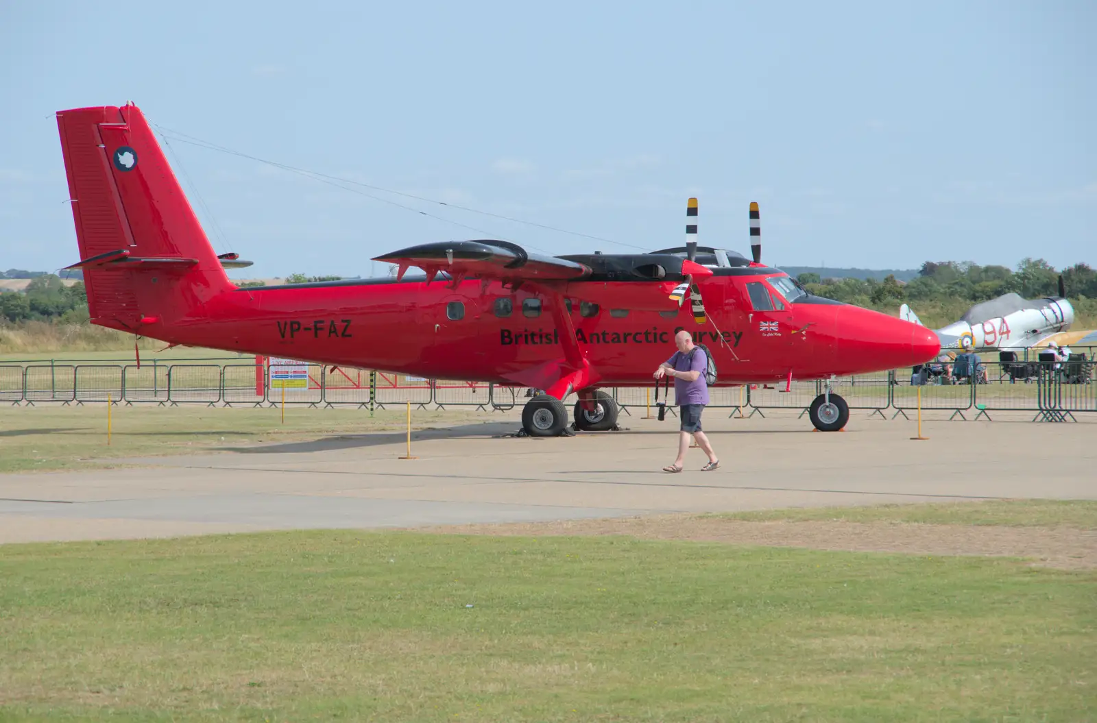 The British Antarctic Survey's Twin Otter, from Flying in a Dragon Rapide, IWM Duxford, Cambridgeshire - 17th August 2024