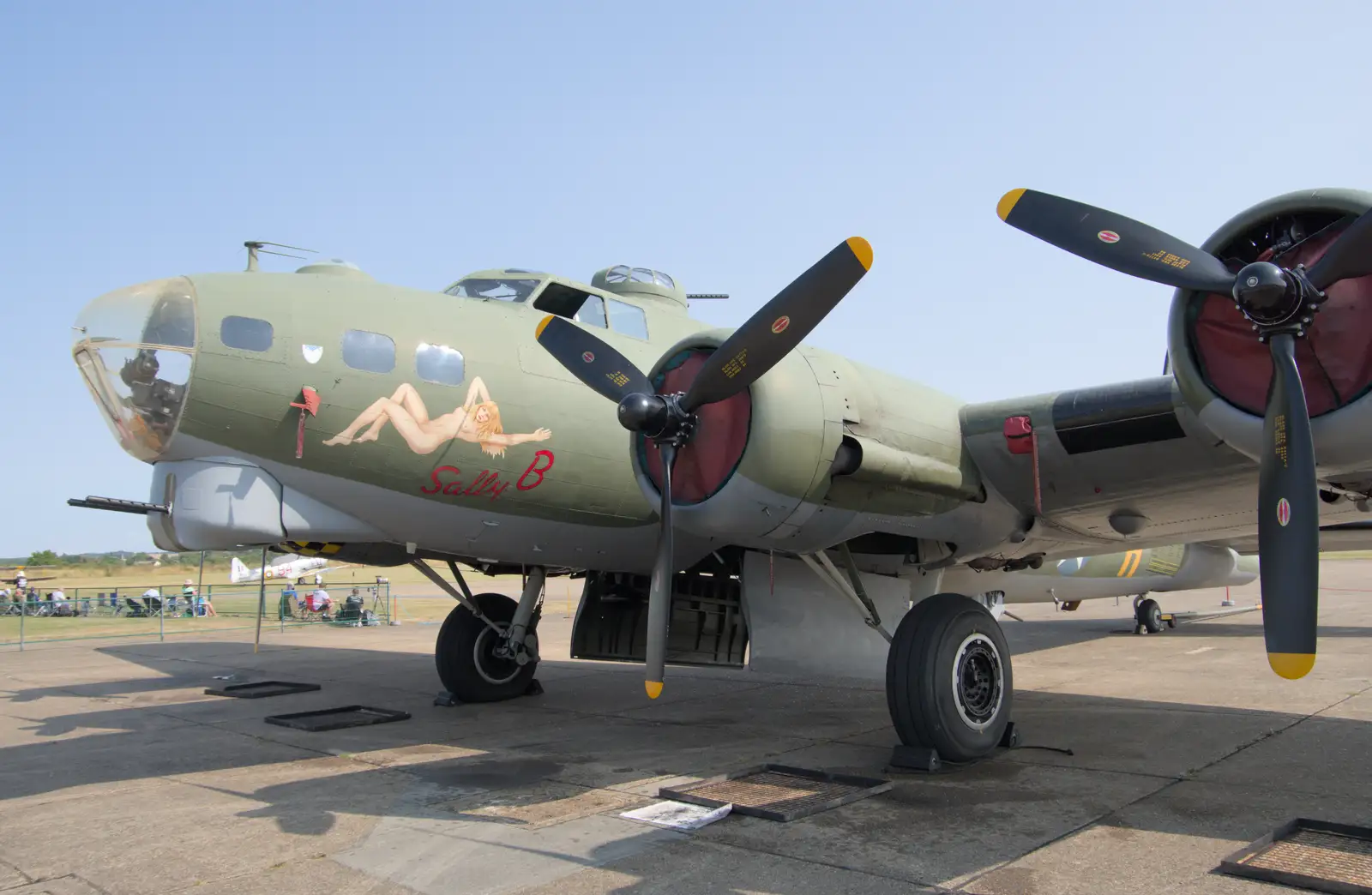 The other side of Sally-B, from Flying in a Dragon Rapide, IWM Duxford, Cambridgeshire - 17th August 2024