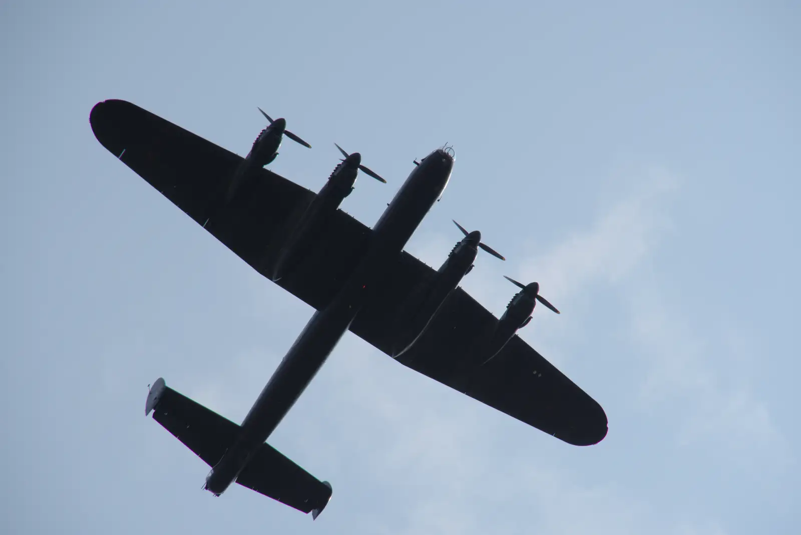 The BBMF Lancaster unexpectedly flies over the pub, from A Trip to Ickworth House with Sis, Horringer - 19th August 2024