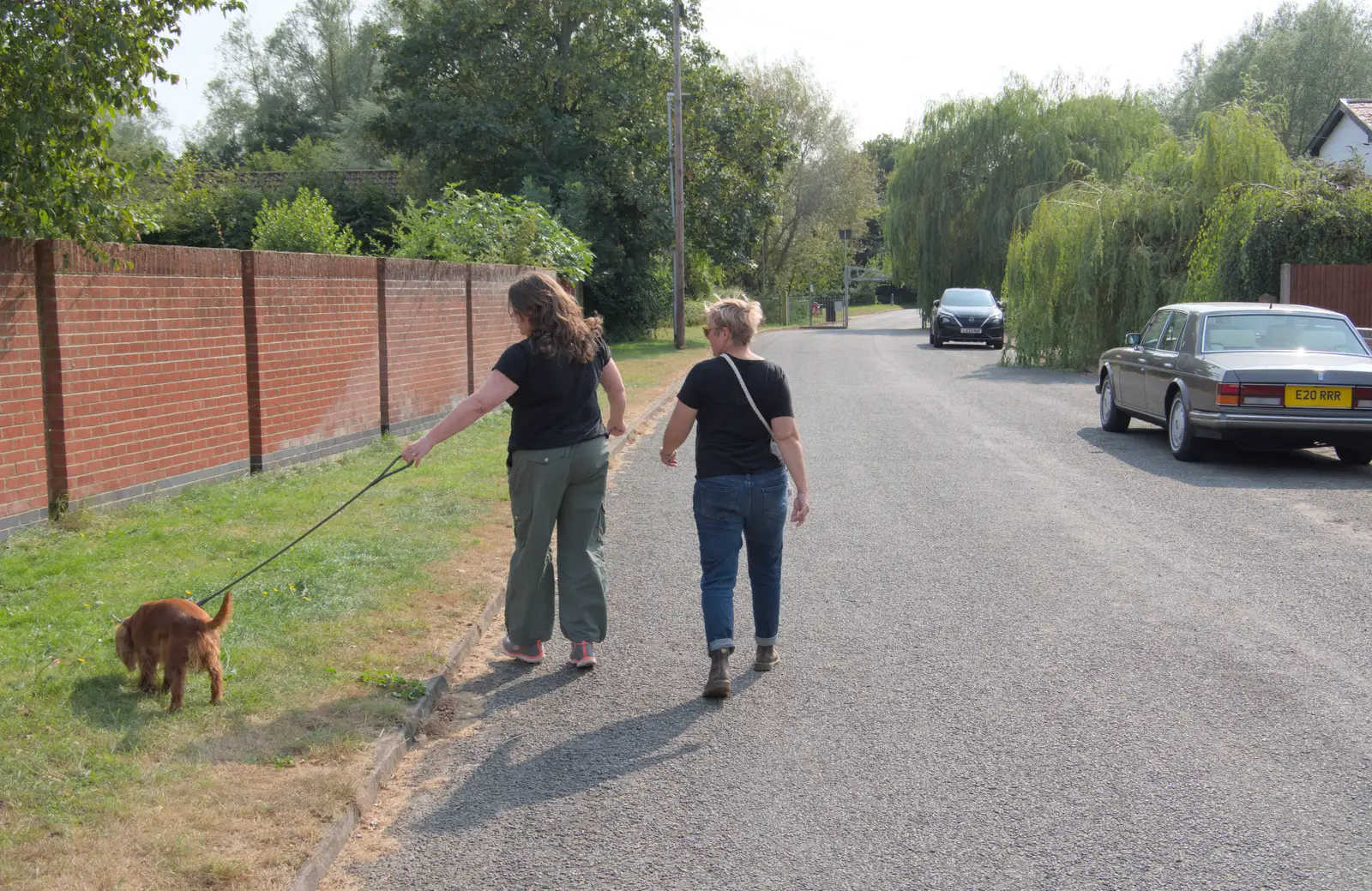 We head back from the pub, from A Trip to Ickworth House with Sis, Horringer - 19th August 2024