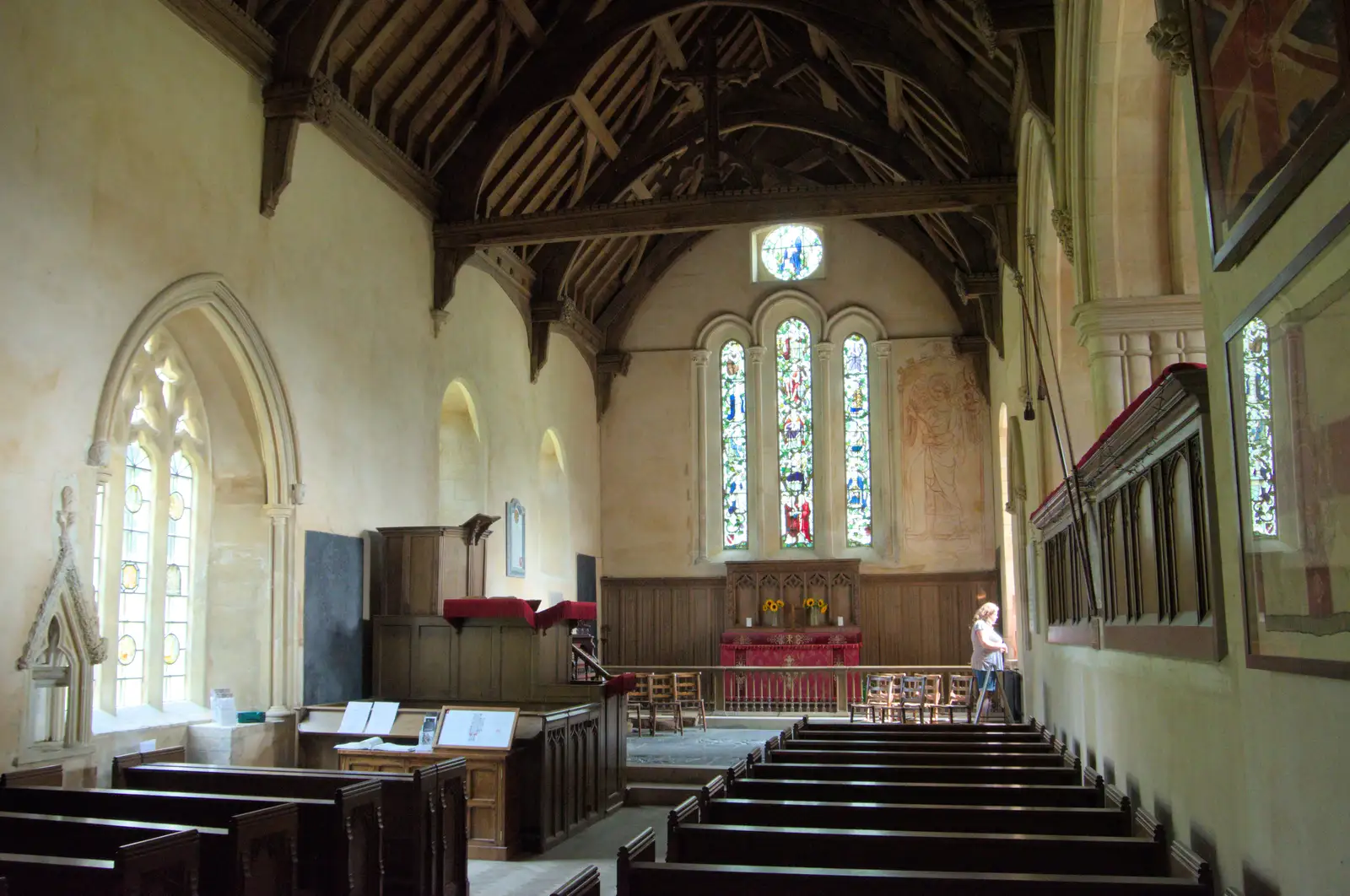 The nave of St. Mary's, Ickworth, from A Trip to Ickworth House with Sis, Horringer - 19th August 2024