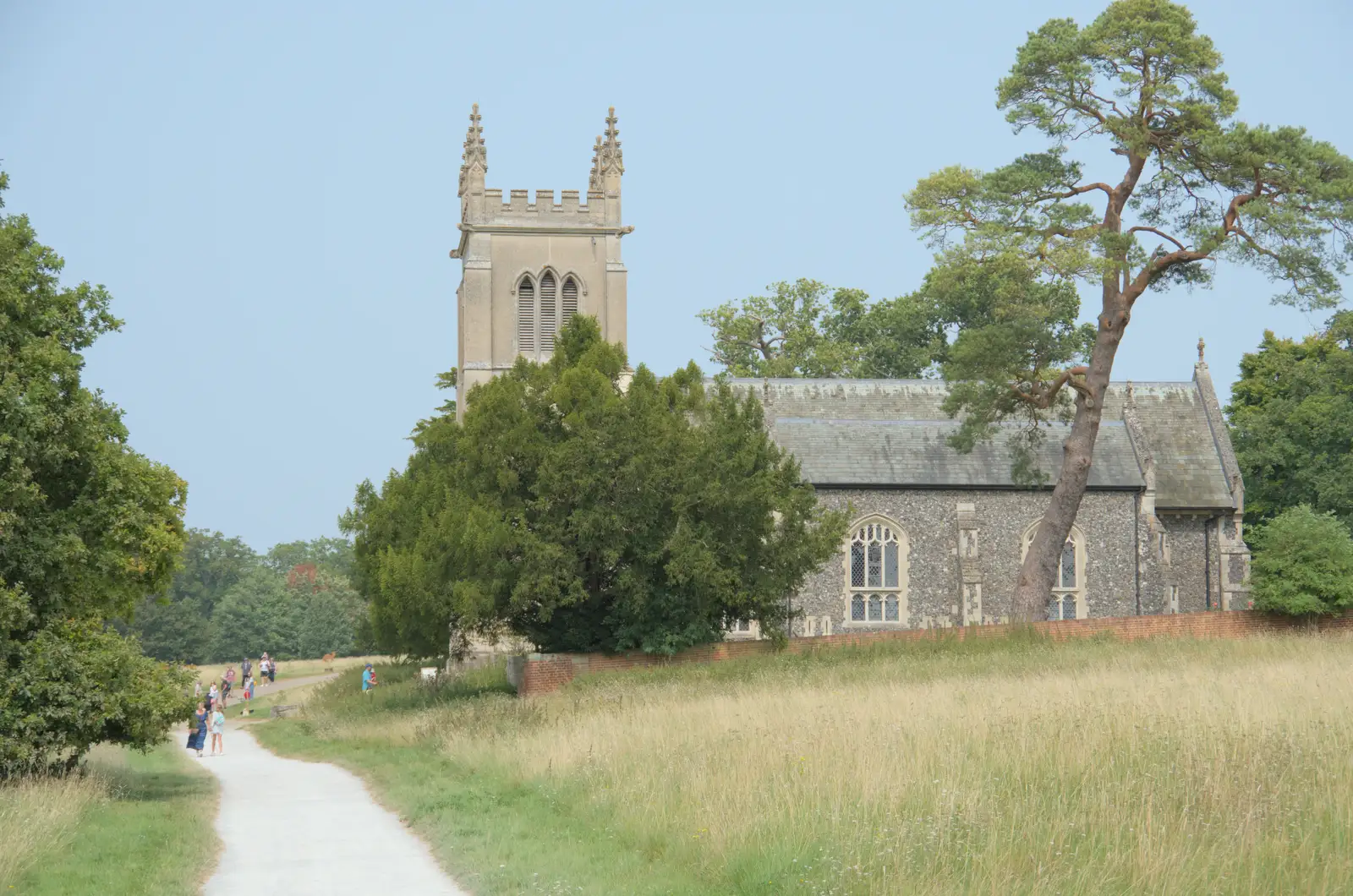 St. Mary's church in Ickworth Park, from A Trip to Ickworth House with Sis, Horringer - 19th August 2024