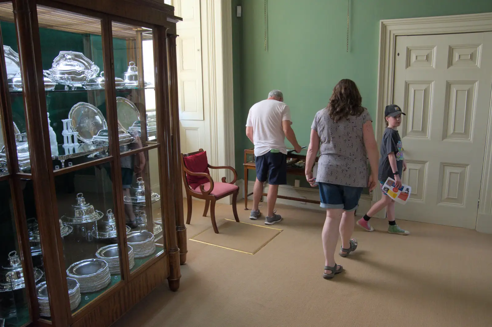 Sis roams around in the silver room, from A Trip to Ickworth House with Sis, Horringer - 19th August 2024