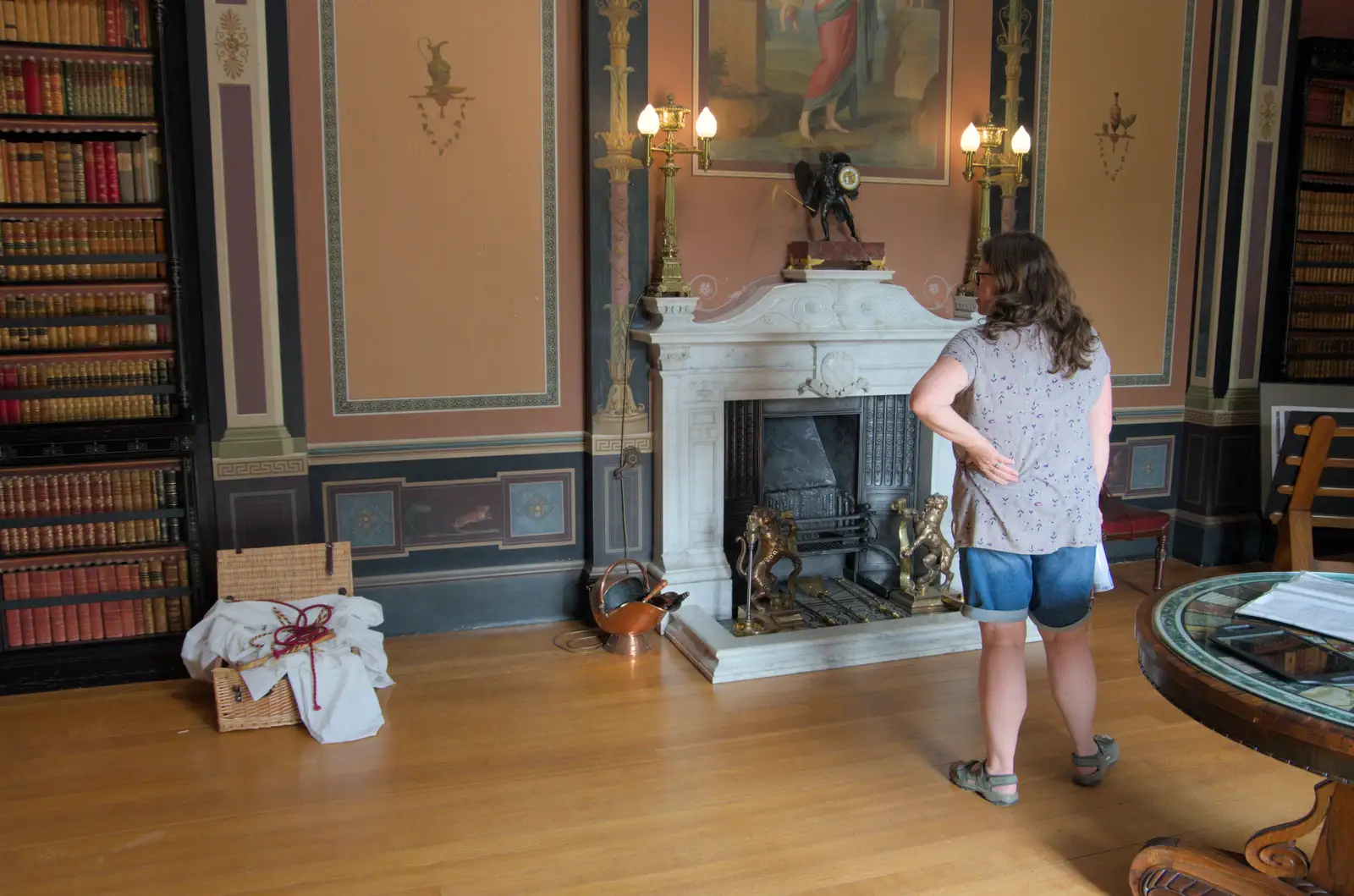 Sis looks at stuff, from A Trip to Ickworth House with Sis, Horringer - 19th August 2024