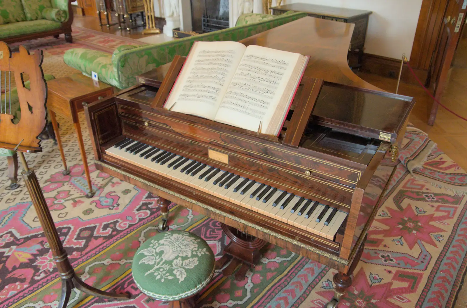 A vintage piano, from A Trip to Ickworth House with Sis, Horringer - 19th August 2024