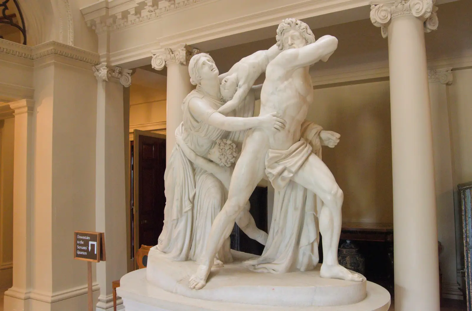 The statue in the entrance lobby, from A Trip to Ickworth House with Sis, Horringer - 19th August 2024