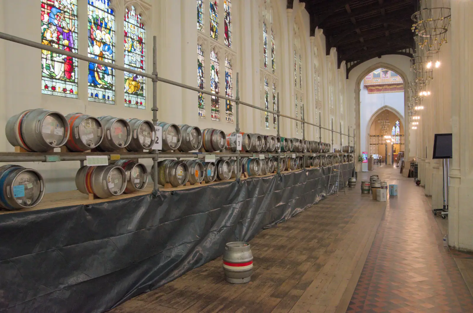 A beer festival is being set up in the cathedral, from A Trip to Ickworth House with Sis, Horringer - 19th August 2024