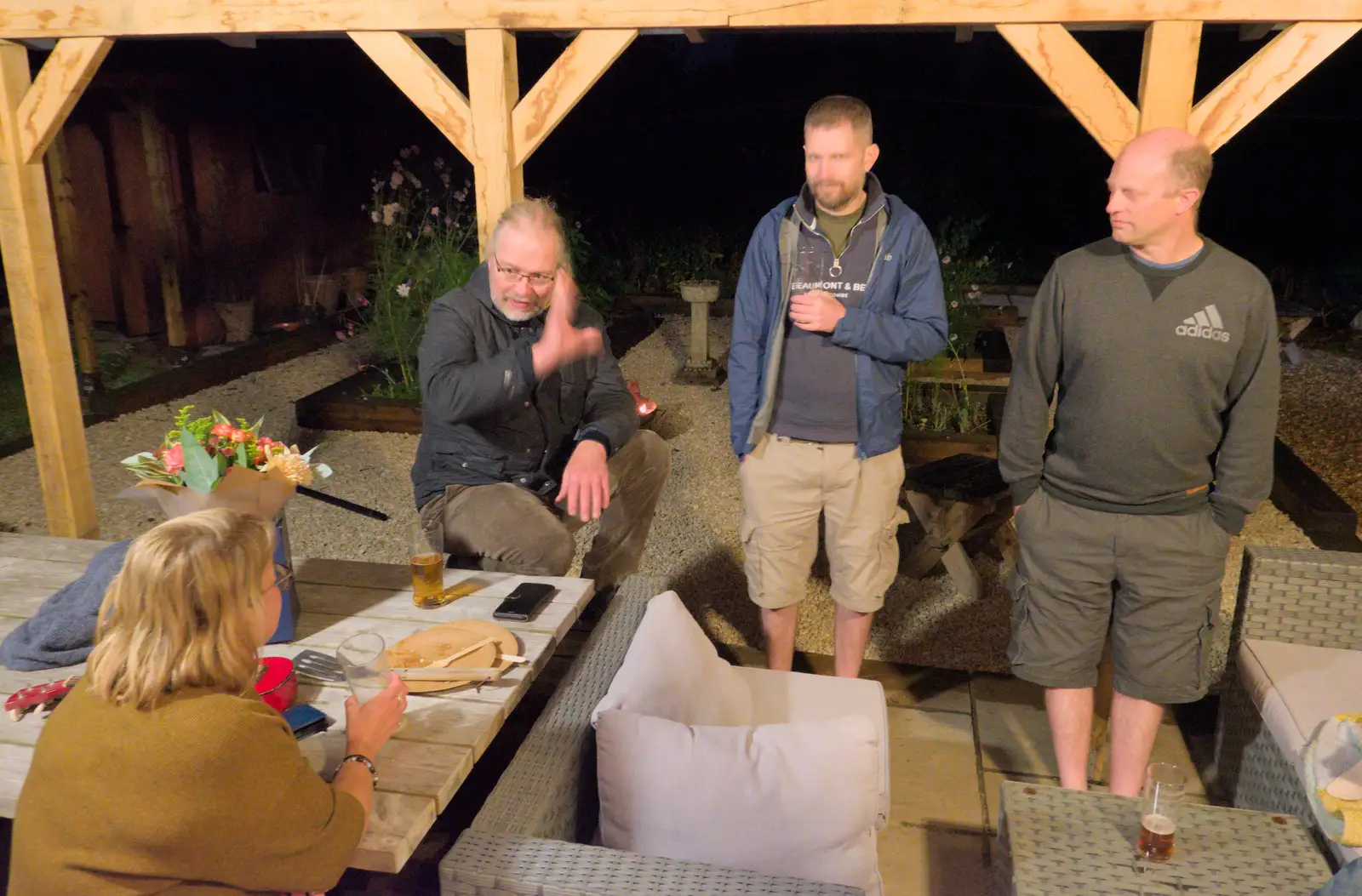 Marc, Phil and Paul, from A Summer Party, and the GSB at Walsham le Willows, Suffolk - 26th August 2024