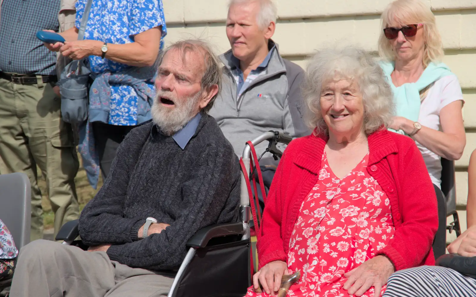 Former GSB player Ron, with Sheila, from A Summer Party, and the GSB at Walsham le Willows, Suffolk - 26th August 2024