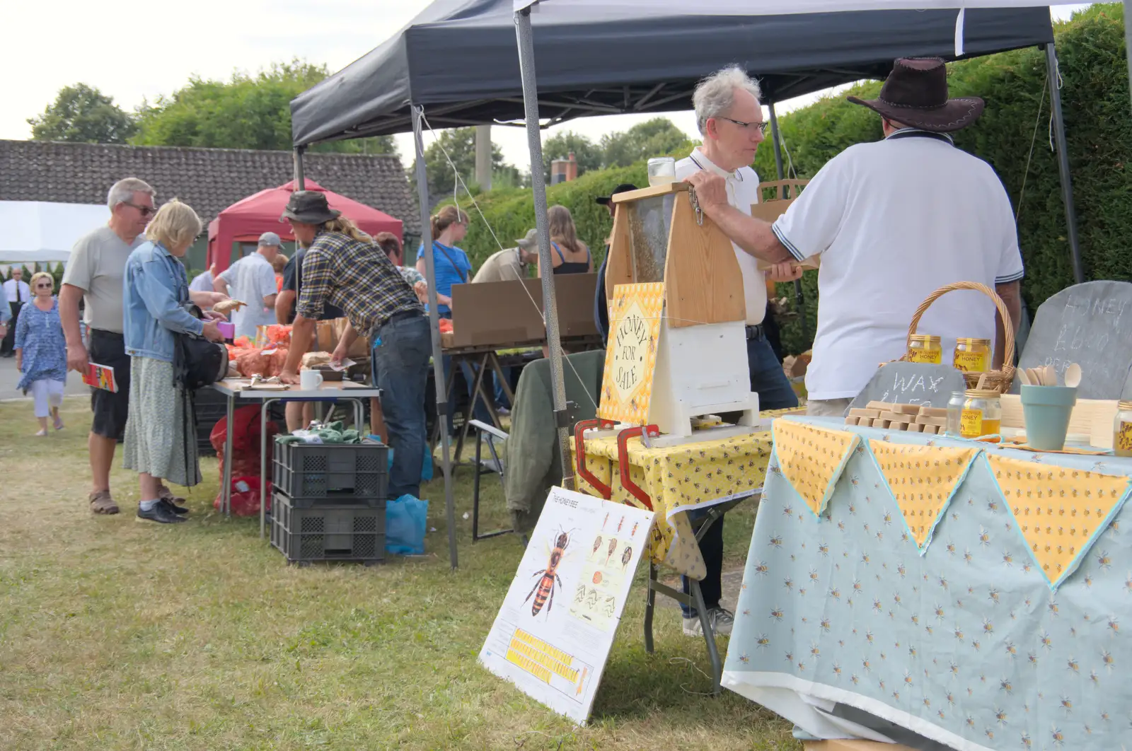 Various stalls near the village hall, from A Summer Party, and the GSB at Walsham le Willows, Suffolk - 26th August 2024