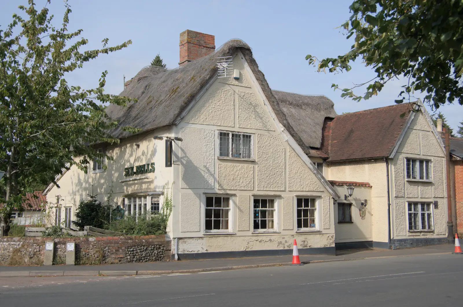 The increasingly-derelict Six Bells, from A Summer Party, and the GSB at Walsham le Willows, Suffolk - 26th August 2024