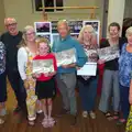 Isobel and the calendar gang pose for a photo, The Death of the Feather Factory, Diss, Norfolk - 30th August 2024