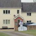 There's a spaceman outside Bernie's old house, A Protest on the Beach, Aldeburgh, Suffolk - 1st September 2024