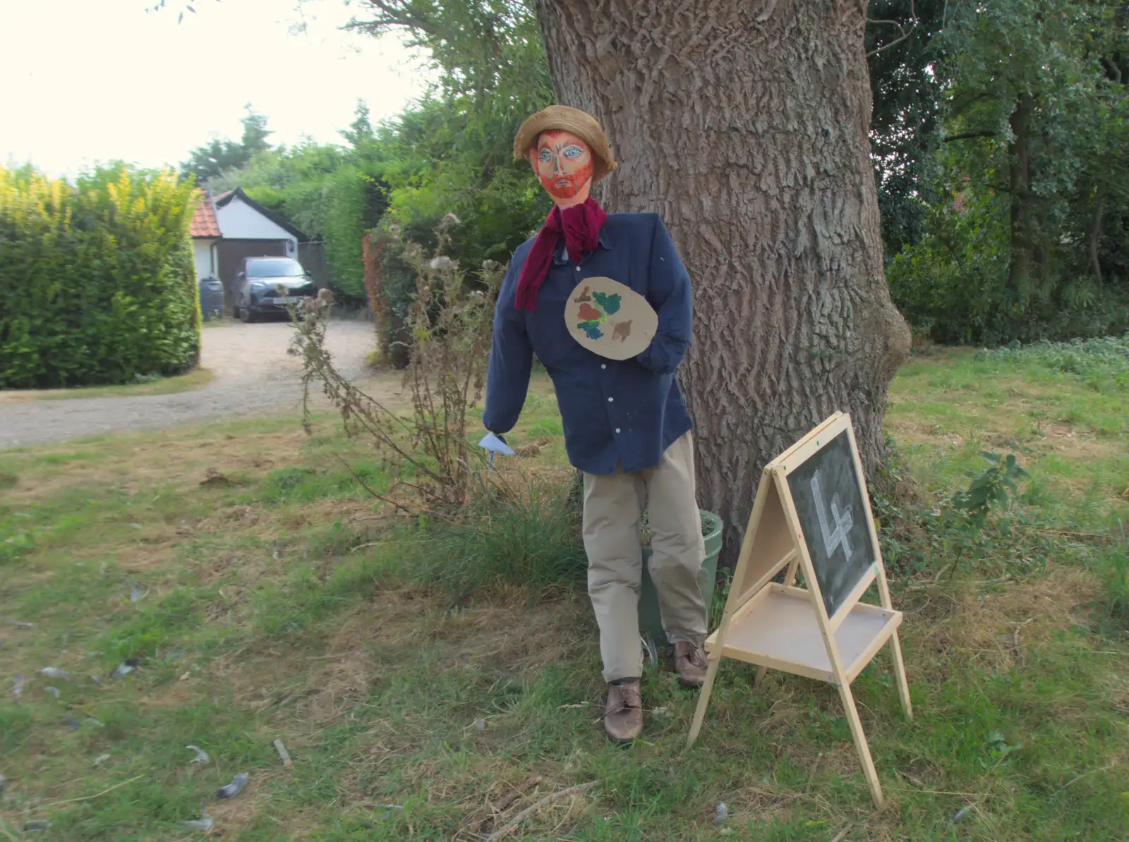 Vincent van Gogh lurks on Stuston Common, from A Protest on the Beach, Aldeburgh, Suffolk - 1st September 2024