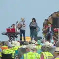 A band entertains the 500-strong crowd, A Protest on the Beach, Aldeburgh, Suffolk - 1st September 2024