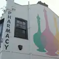 Victorian vessels painted on the pharmacy wall, A Protest on the Beach, Aldeburgh, Suffolk - 1st September 2024