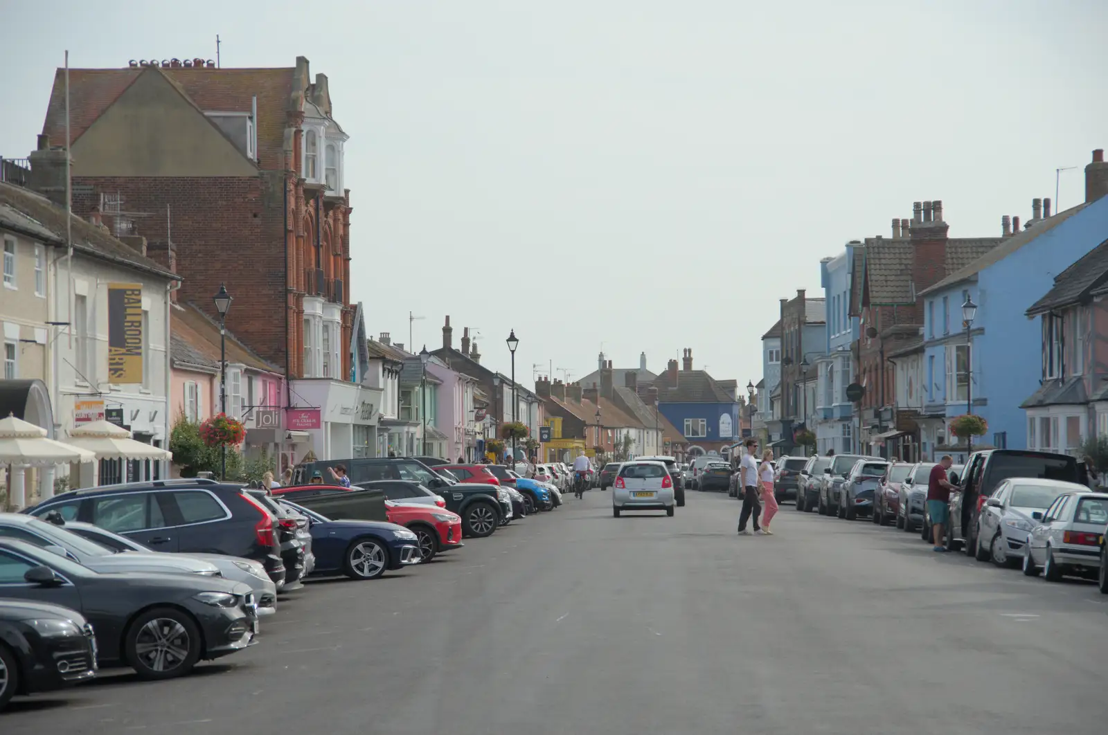 The High Street at Aldeburgh, from A Protest on the Beach, Aldeburgh, Suffolk - 1st September 2024