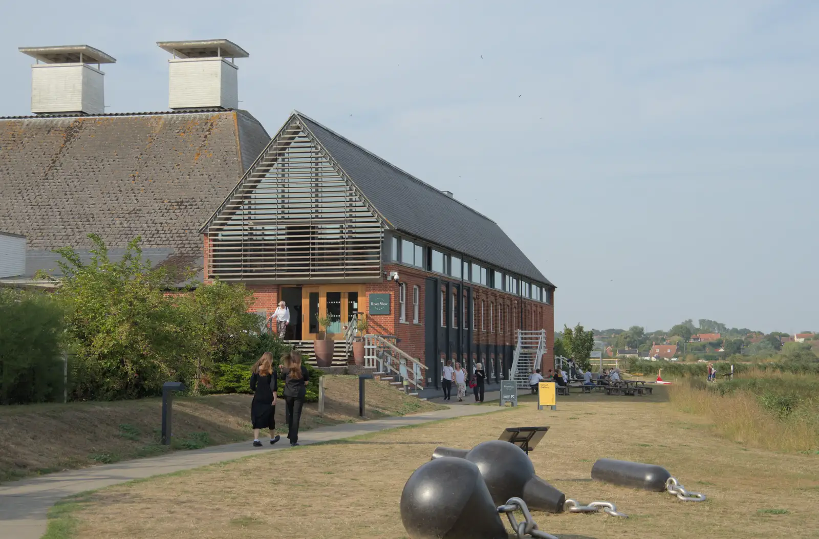 The café block at Snape Maltings, from A Protest on the Beach, Aldeburgh, Suffolk - 1st September 2024