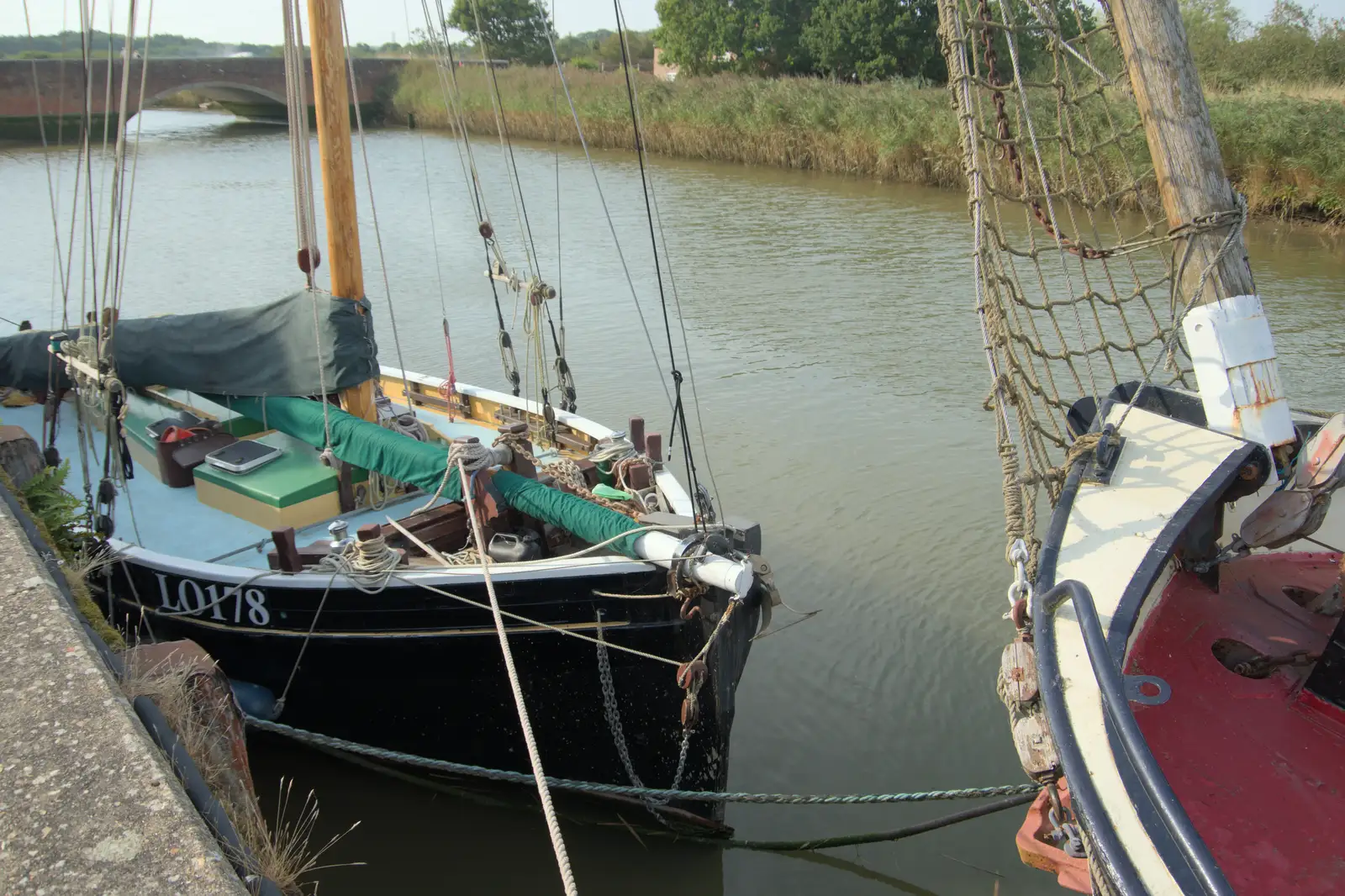 A couple of old boats on the River Alde, from A Protest on the Beach, Aldeburgh, Suffolk - 1st September 2024