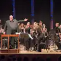 The wind band take a bow, A Protest on the Beach, Aldeburgh, Suffolk - 1st September 2024