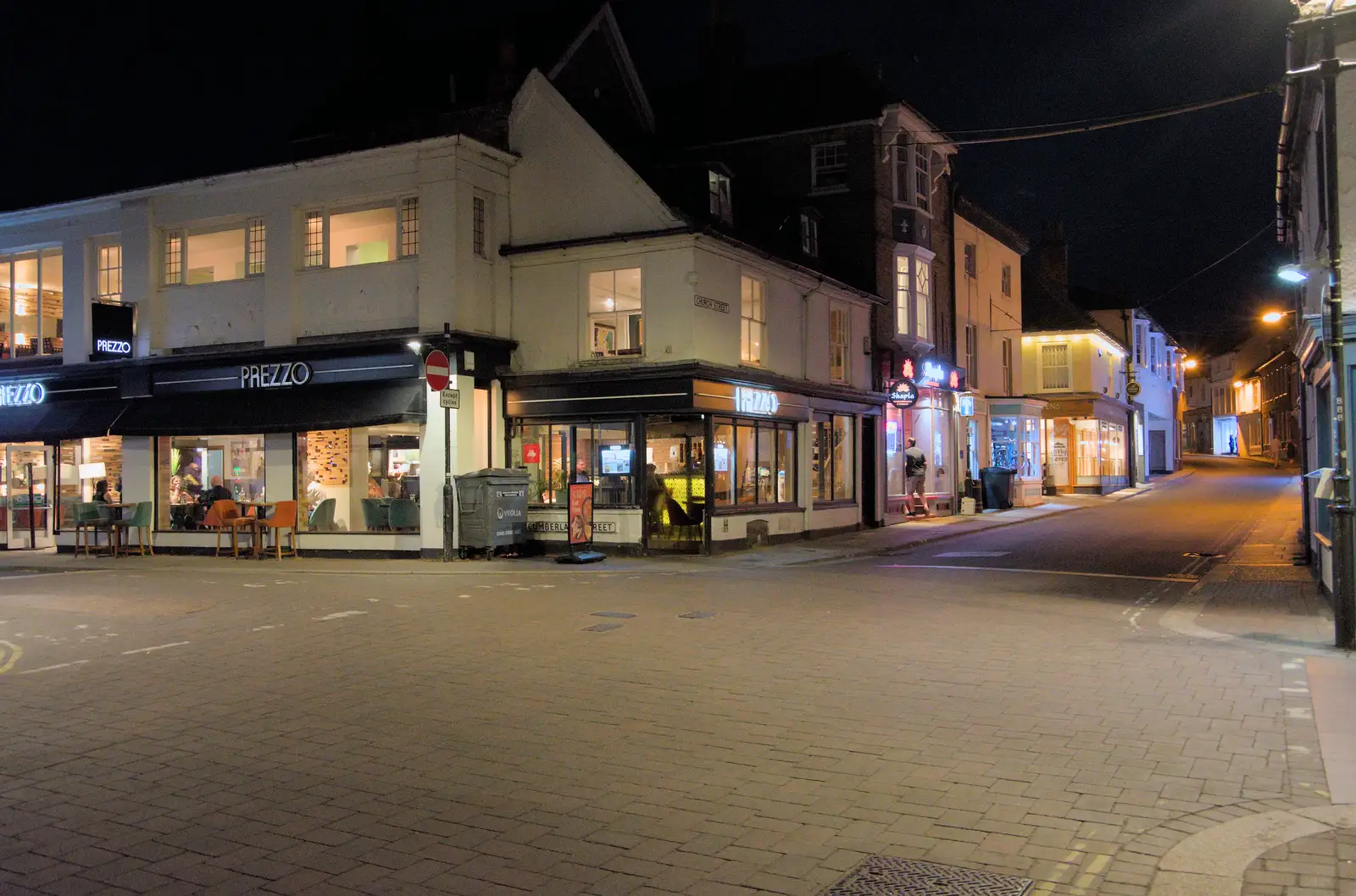 The junction of Quay Street and the Thoroughfare, from A Protest on the Beach, Aldeburgh, Suffolk - 1st September 2024