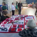 WI women work on a poppy-themed quilt, A Quiz, the BSCC at Scole and Eye Heritage Day - 8th September 2024