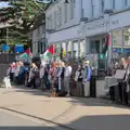 The Palestine protestors are in the Market Square, Palgrave Players Busking and the GSB at Pulham Market, Norfolk - 14th September 2024