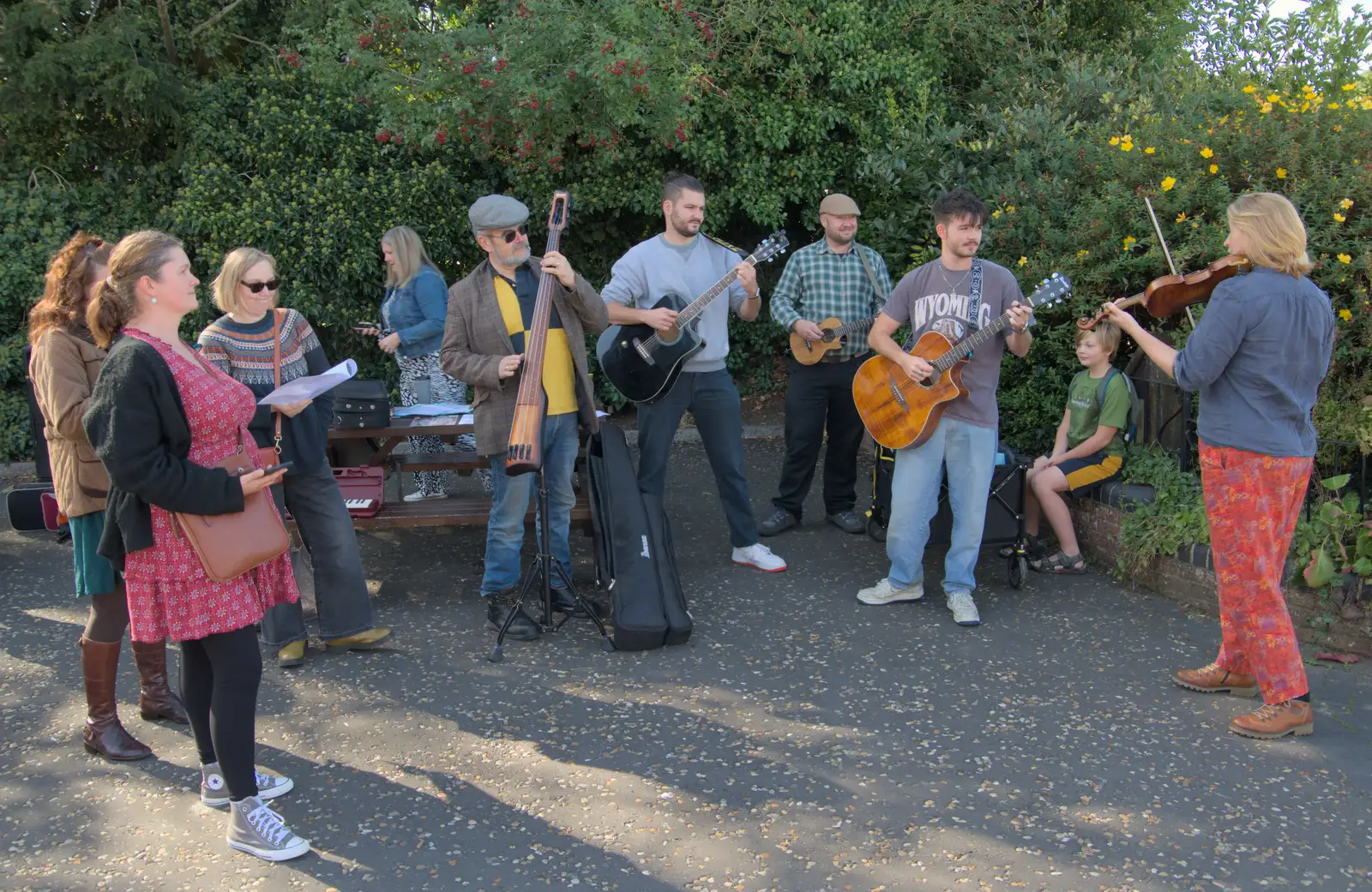 Palgrave Players perform a Celtic Nights number, from Palgrave Players Busking and the GSB at Pulham Market, Norfolk - 14th September 2024