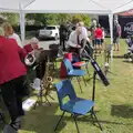 Thew band sets up on the green, Palgrave Players Busking and the GSB at Pulham Market, Norfolk - 14th September 2024