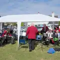 The band under a very flimsy gazebo, Palgrave Players Busking and the GSB at Pulham Market, Norfolk - 14th September 2024