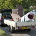 The remains of the Jaws float, Palgrave Players Busking and the GSB at Pulham Market, Norfolk - 14th September 2024