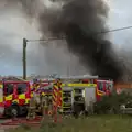 More flames and black smoke, A Major Fire at Suffolk Highways, Brome, Suffolk - 15th September 2024