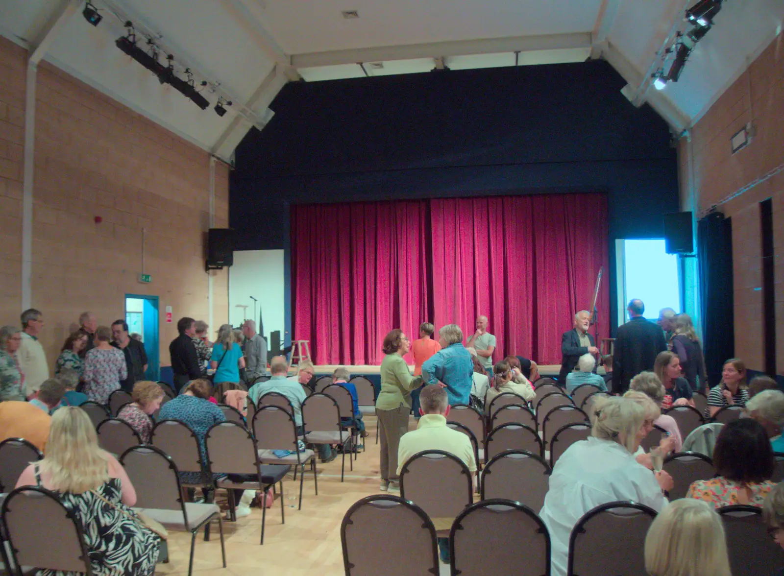 Garboldisham village hall in the interval, from Palgrave Players do "Once", Garboldisham, Norfolk - 18th September 2024