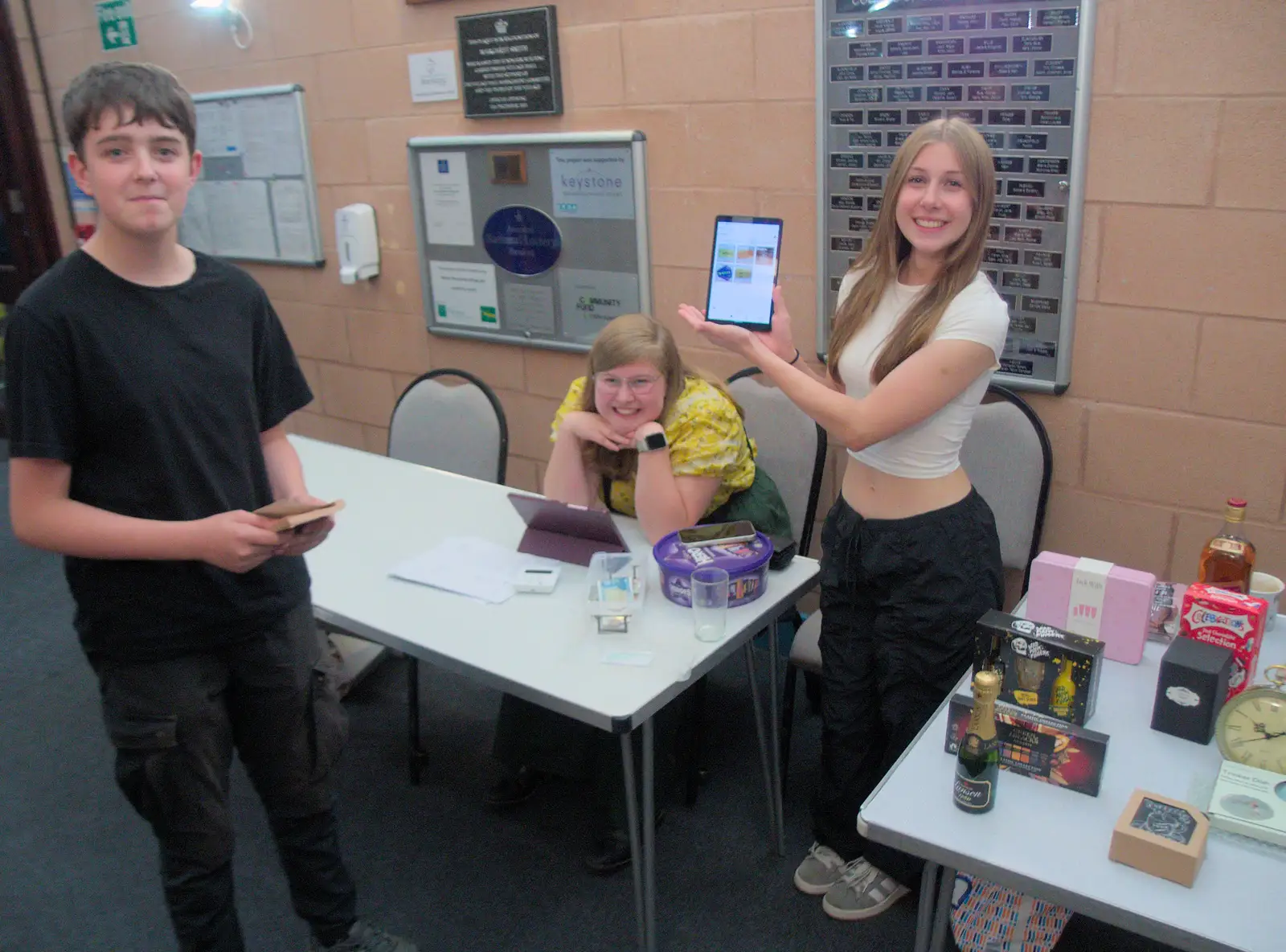 Fred, Grace and Soph the Roph, from Palgrave Players do "Once", Garboldisham, Norfolk - 18th September 2024